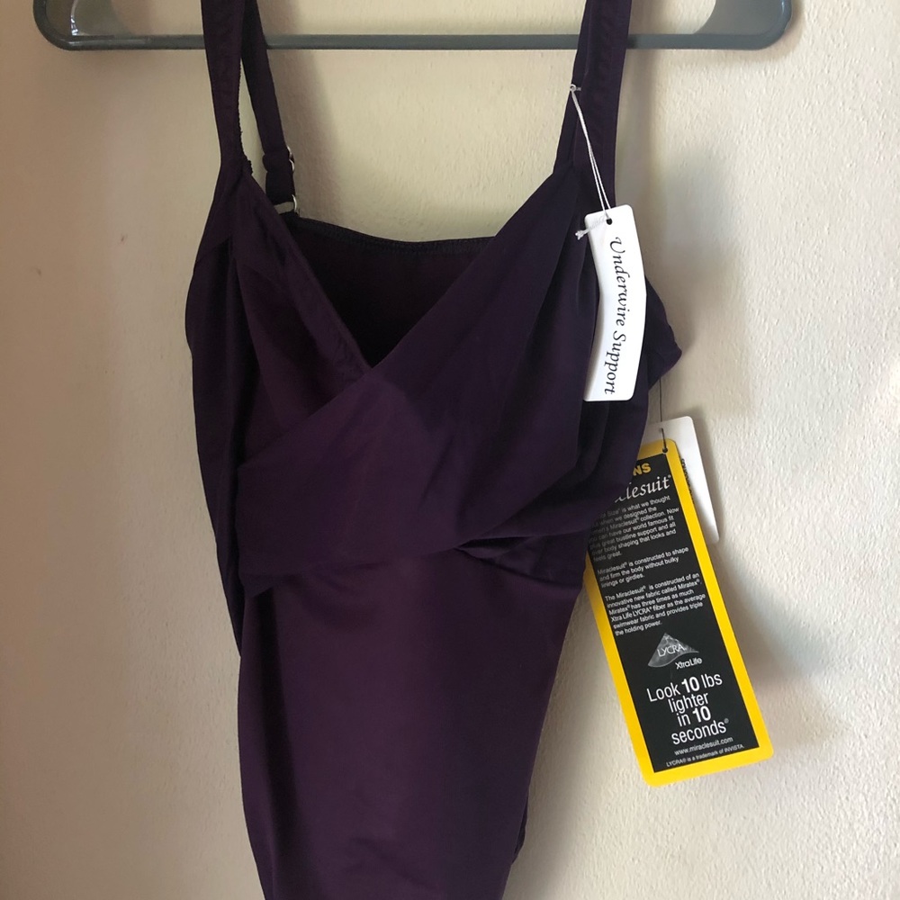 Plum Plus sized one-piece ruched MiracleSuit .